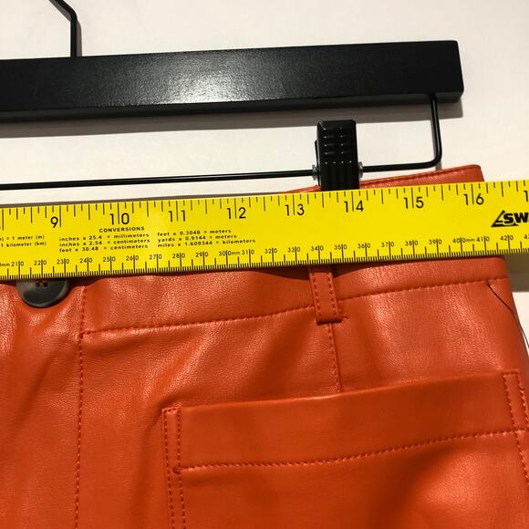 Anthropologie Maeve The Colette Cropped Wide-Leg Faux Leather Pants Size 32 $130 - Picture 9 of 10